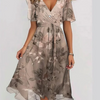 Damen Sommerkleid Relaxed Fit Freizeit mit Bauchbedeckung