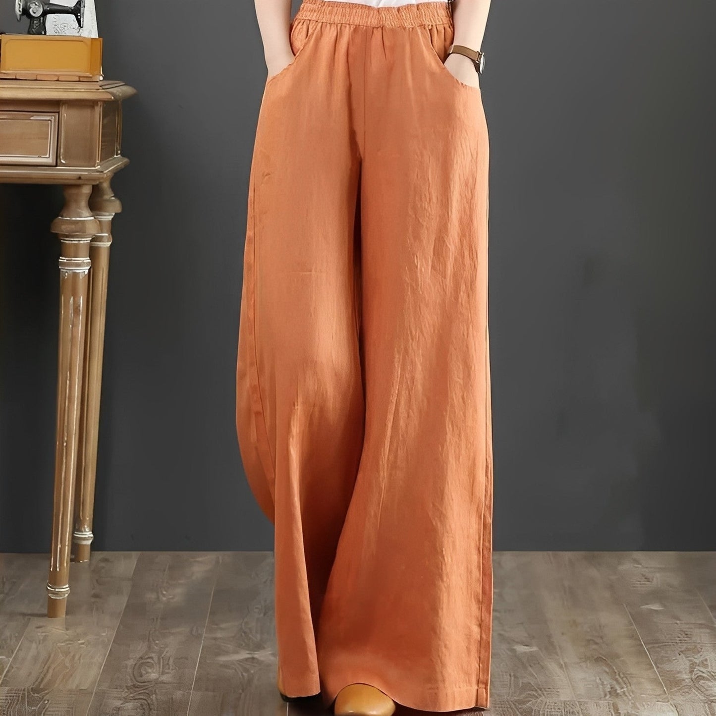 Damen Stoffhose Relaxed Fit Freizeit Sommer