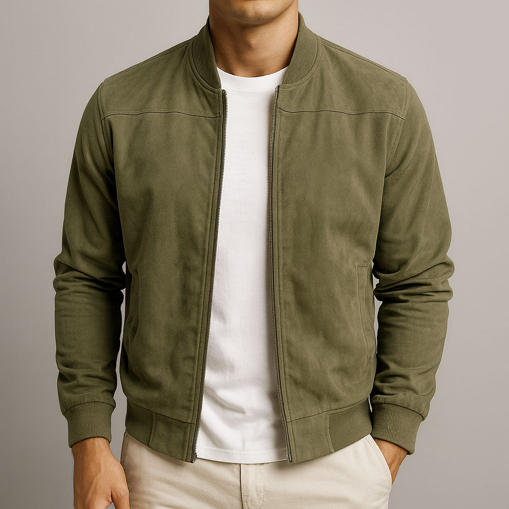 Veste minimaliste moderne pour homme avec fermeture éclair I Veste de mi-saison