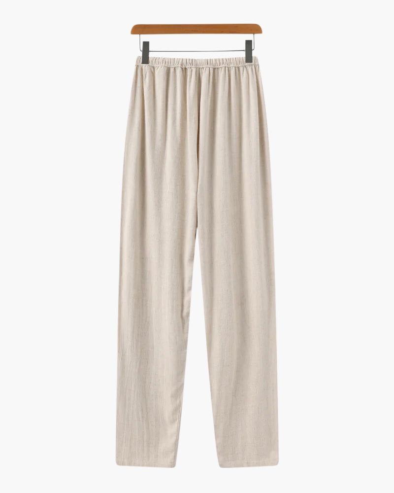 Adrian | Leichte Slim Fit Herren Sommerhose mit Kordelzug