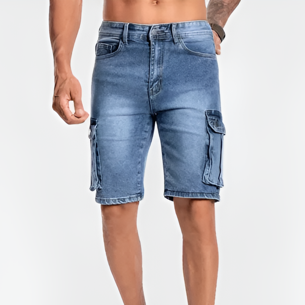 Denim Cargoshorts Herren Regular Fit Freizeit
