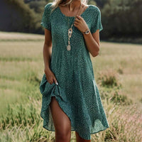 Sommerkleid Damen Vintage – Lässiges Kleid Regular Fit für Freizeit & Alltag | Vintage Kleider Damen, Leicht & Elegant