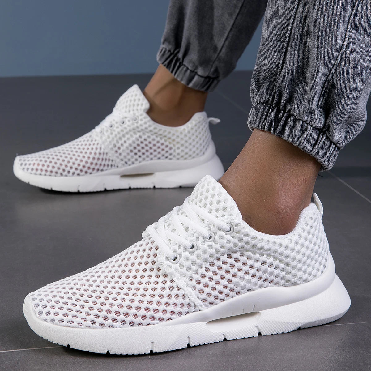 Sneaker Herren Atmungsaktiv Mesh Freizeit Komfort