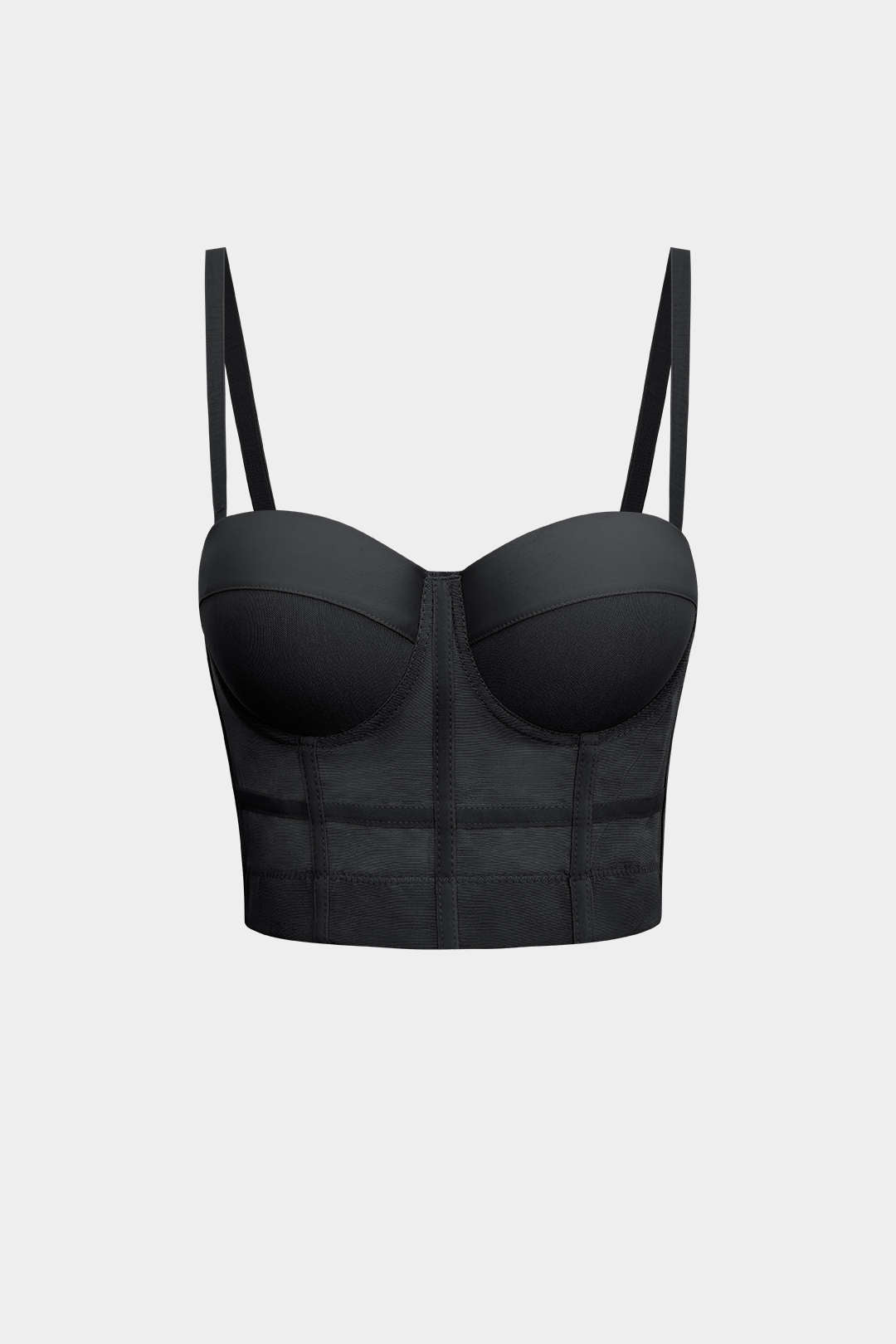 Bustier Top Damen Transparent Slim Fit Festlich
