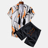 Rudi | Herren Sommer Freizeit Set Relaxed Fit Kurzarmhemd und Shorts