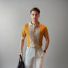 Herren Poloshirt Regular Fit Smart Casual mit Kontrastpaneel