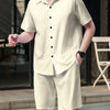 Callan | Herren Freizeit Set Relaxed Fit Kurzarm Hemd & Shorts Sommer