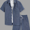 Bruno | Herren Sommer Set Regular Fit Freizeit Kurzarmhemd & Shorts