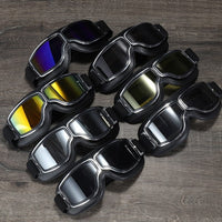 Leonard | Retro Motorradbrille Herren Polarisiert UV-Schutz Freizeit Vintage Pilotenbrille