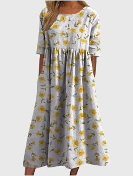 Damen Kleid Fließend Schmeichelhaft Freizeit Elegant