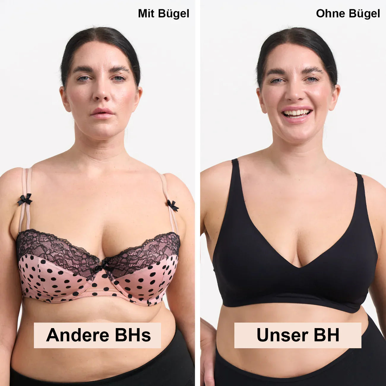 Damen Push-up-BH ohne Bügel Komfort Freizeit