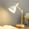 Verstellbare LED-Tischlampe Modernes Holz-Metall Design Wohnzimmer