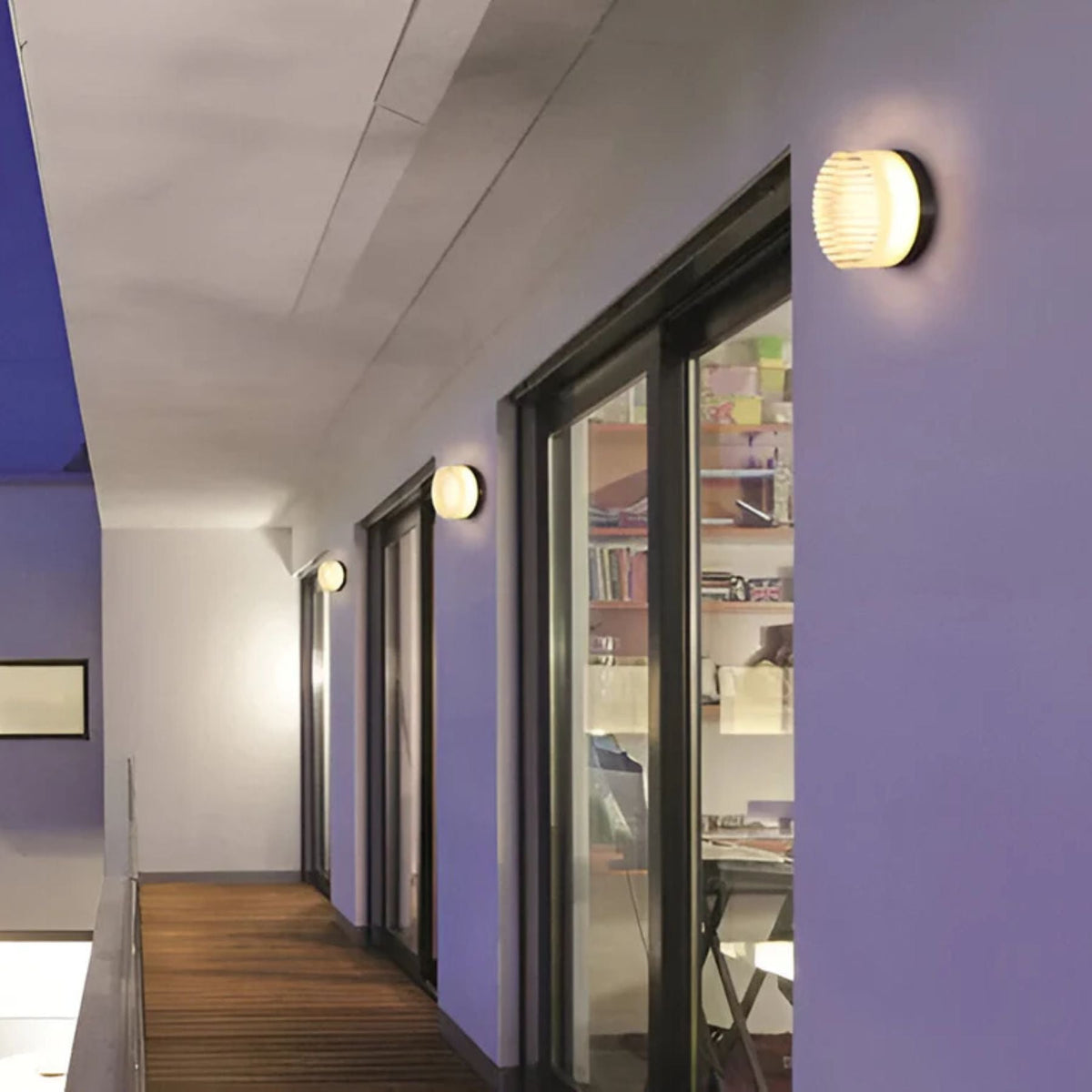 Wandleuchte Minimalistisch Bernstein Glas Innen- und Außenbereich