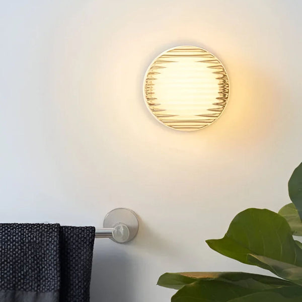 Wandleuchte Minimalistisch Bernstein Glas Innen- und Außenbereich