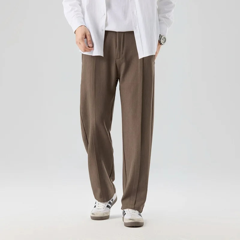 Damen Drapierte Hose Relaxed Fit Freizeit Elegant