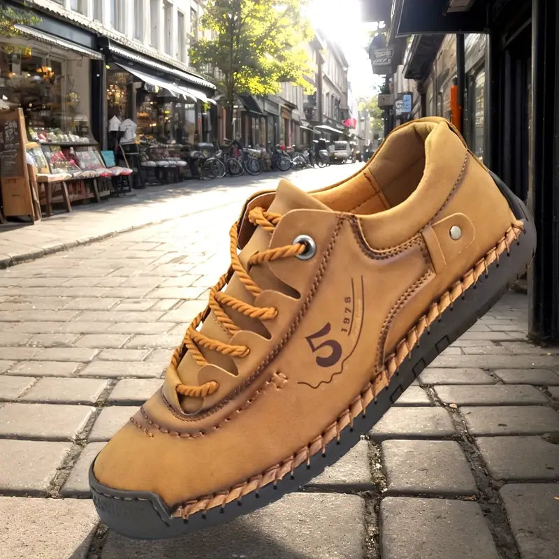 Damen Legere Schuhe Casual mit Handgenähter Sohle