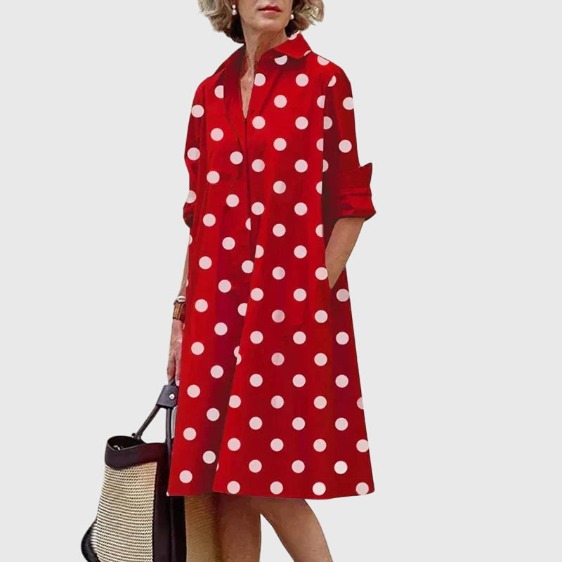 Damen Kleid Relaxed Fit Casual mit praktischen Taschen