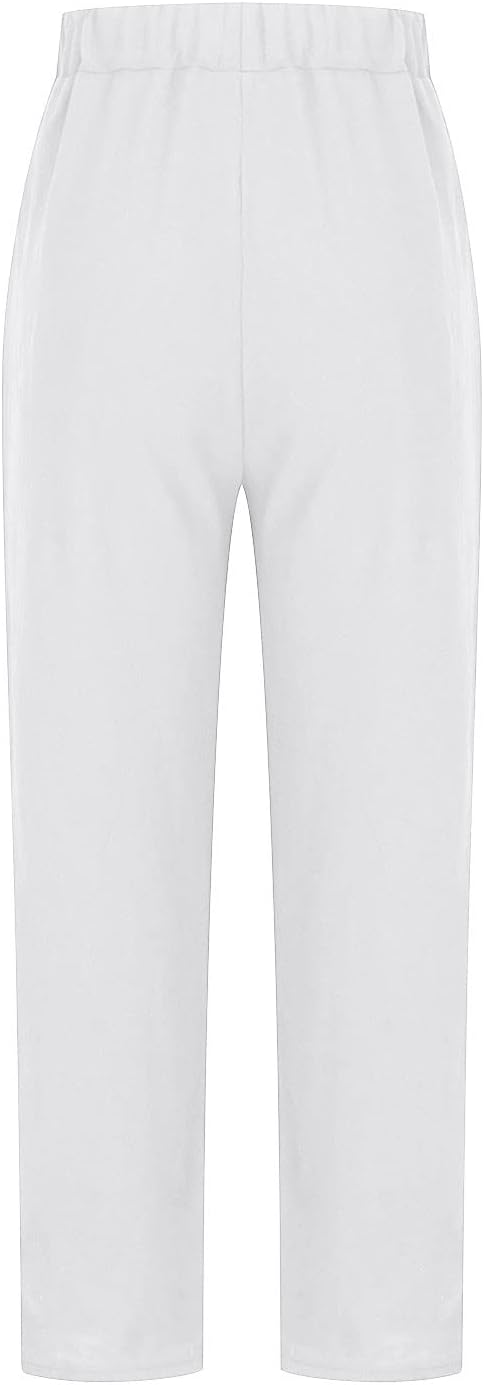 Damen Leinenhose Relaxed Fit Casual Elegant
