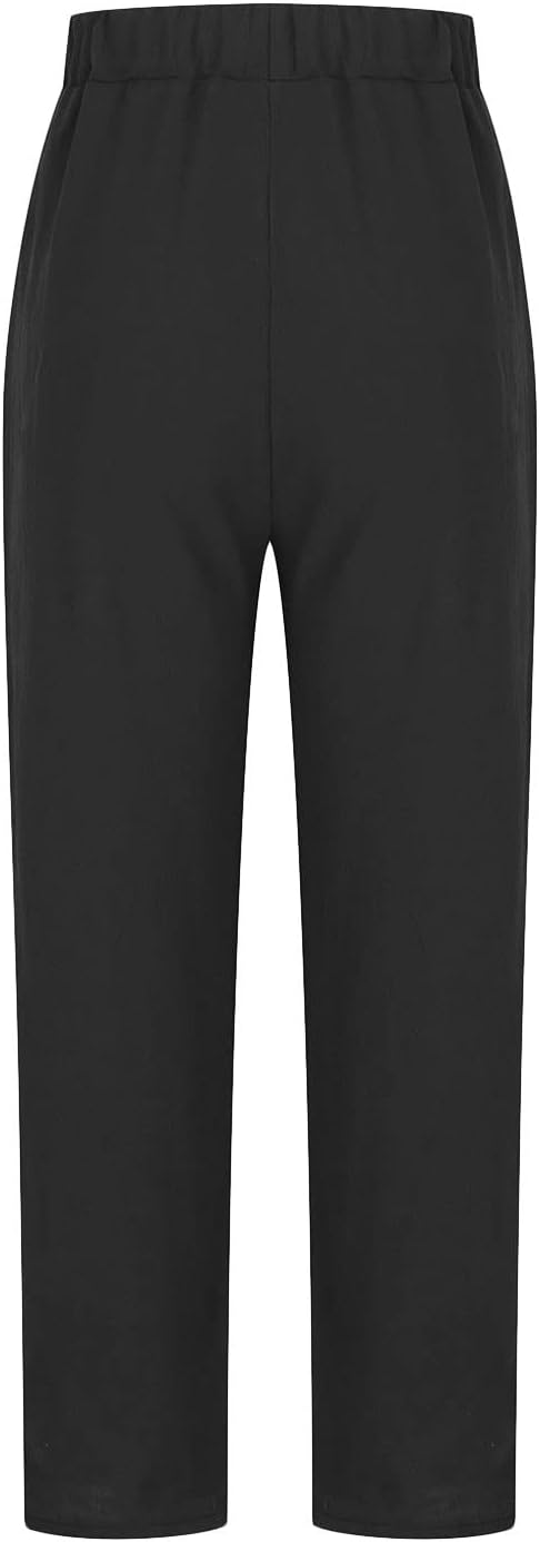 Damen Leinenhose Relaxed Fit Casual Elegant