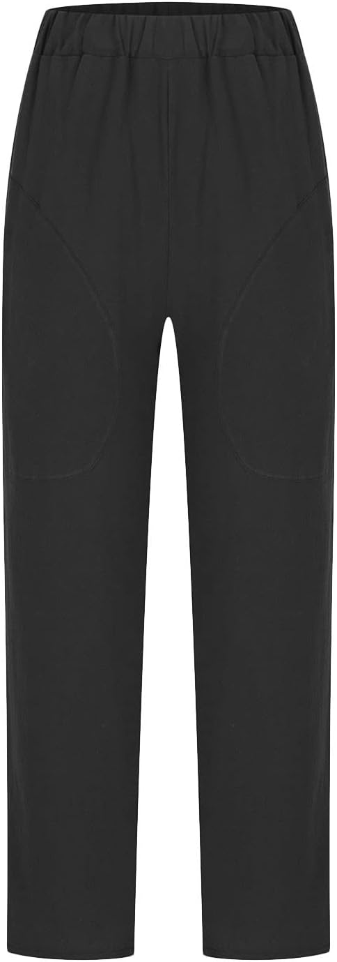 Damen Leinenhose Relaxed Fit Casual Elegant