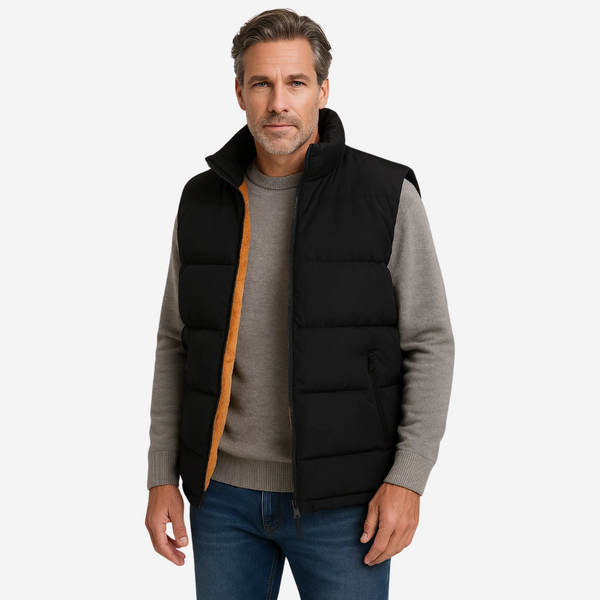 Thermo Bodywarmer Herren Regular Fit Herbst Winter Stehkragen
