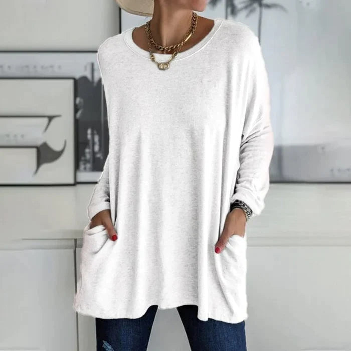 Damen Loose Fit Oberteil Casual Lässig Komfortabel