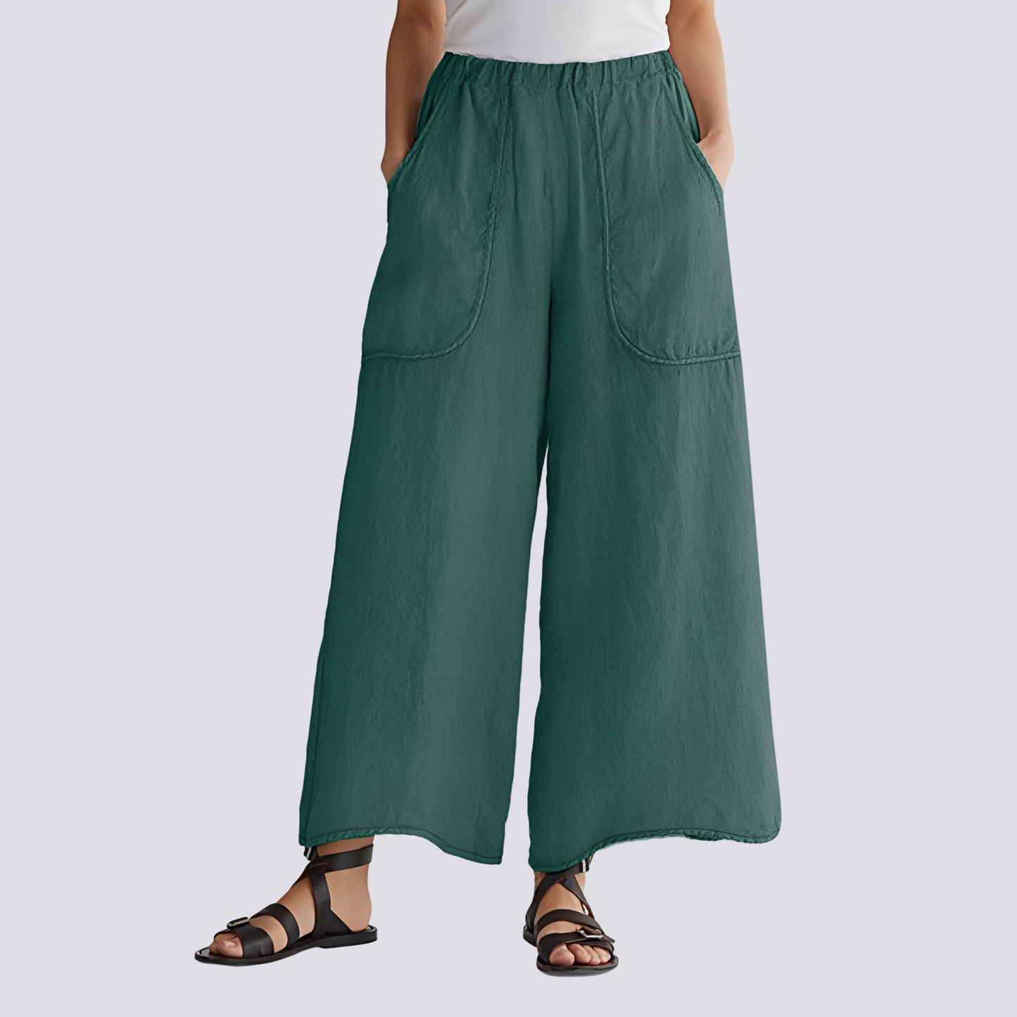 Angela - Bequeme Damenhose mit weitem Bein