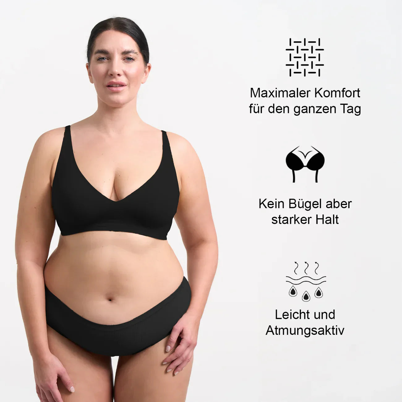 Damen Push-up-BH ohne Bügel Komfort Freizeit