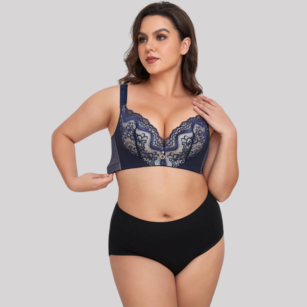 Damen Push-up BH Spitze Eleganter Komfort Alltag