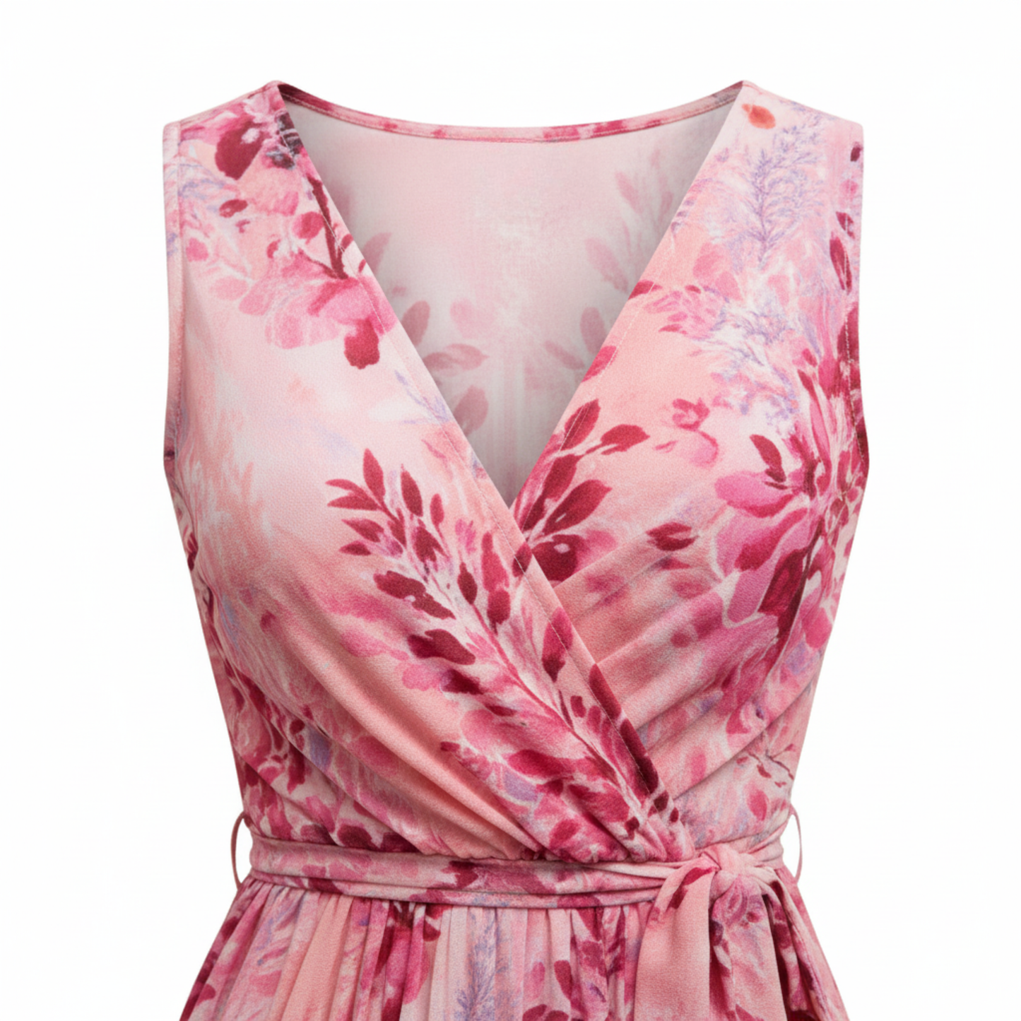 Maxikleid Damen Fließend V-Ausschnitt Seitenschlitz Elegant