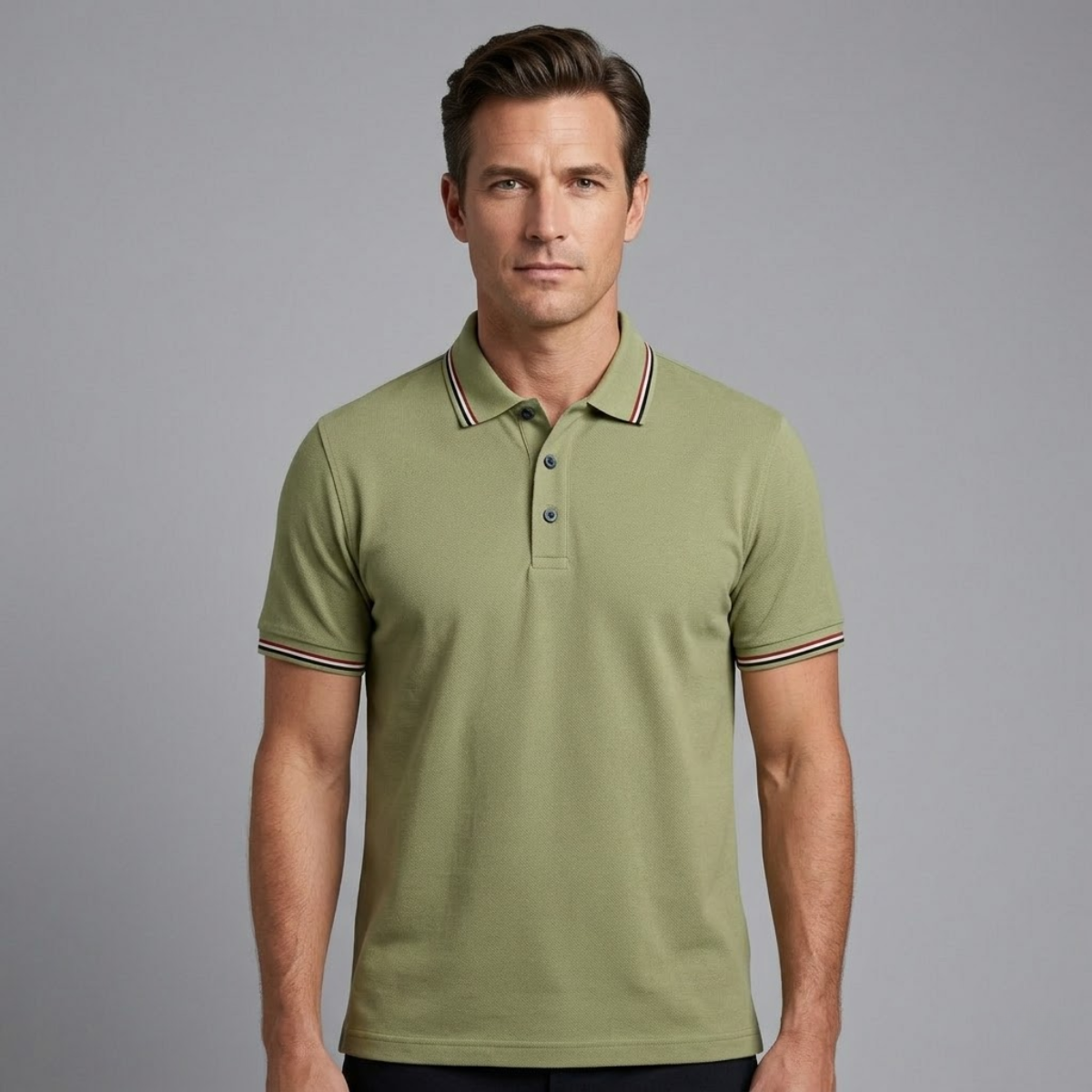 Polohemd Herren Slim Fit Freizeit Modern