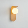 Wandleuchte Skandinavisch Holz Globus Minimalistisch Wohnzimmer