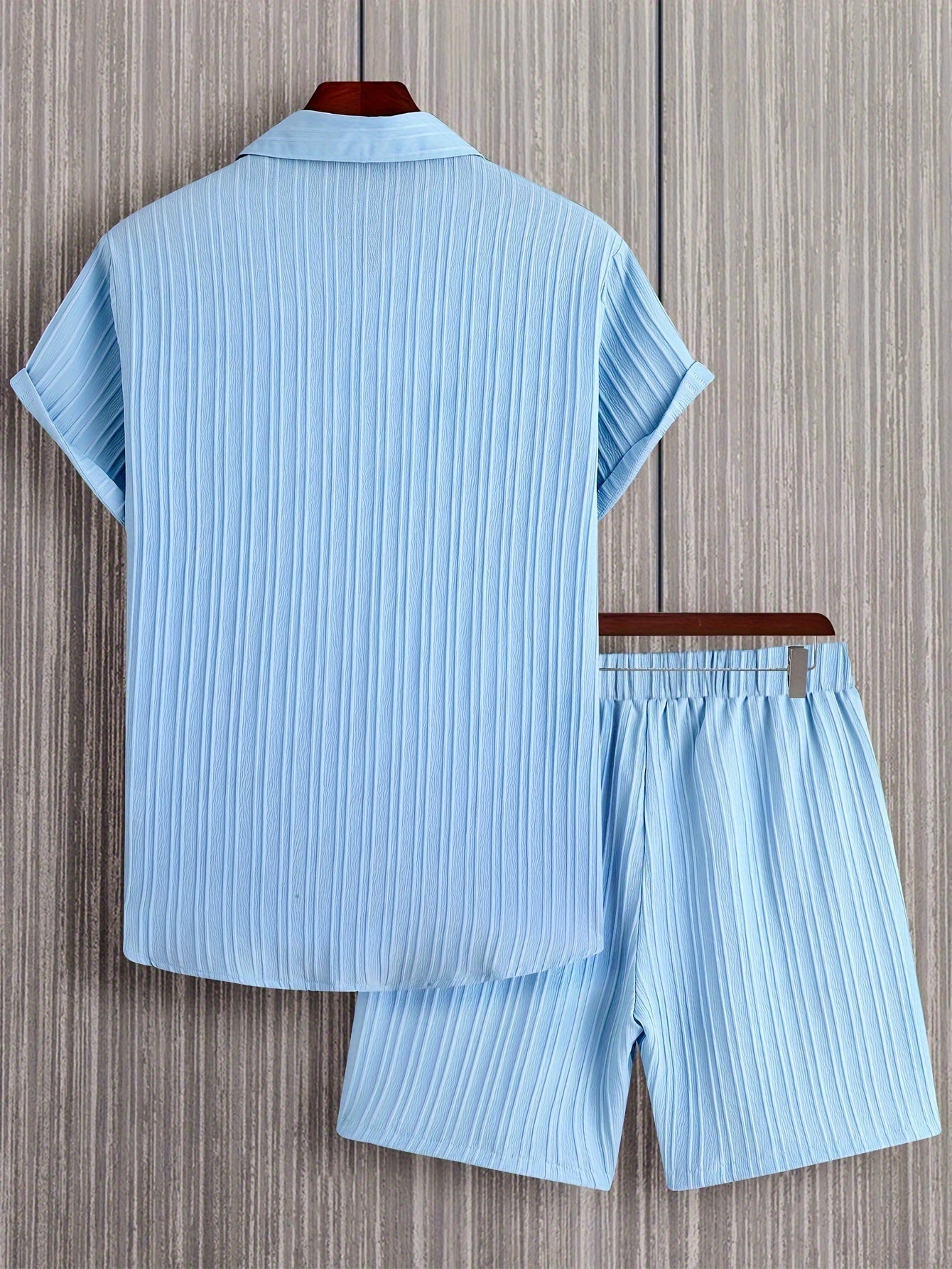 Callan | Herren Freizeit Set Relaxed Fit Kurzarm Hemd & Shorts Sommer