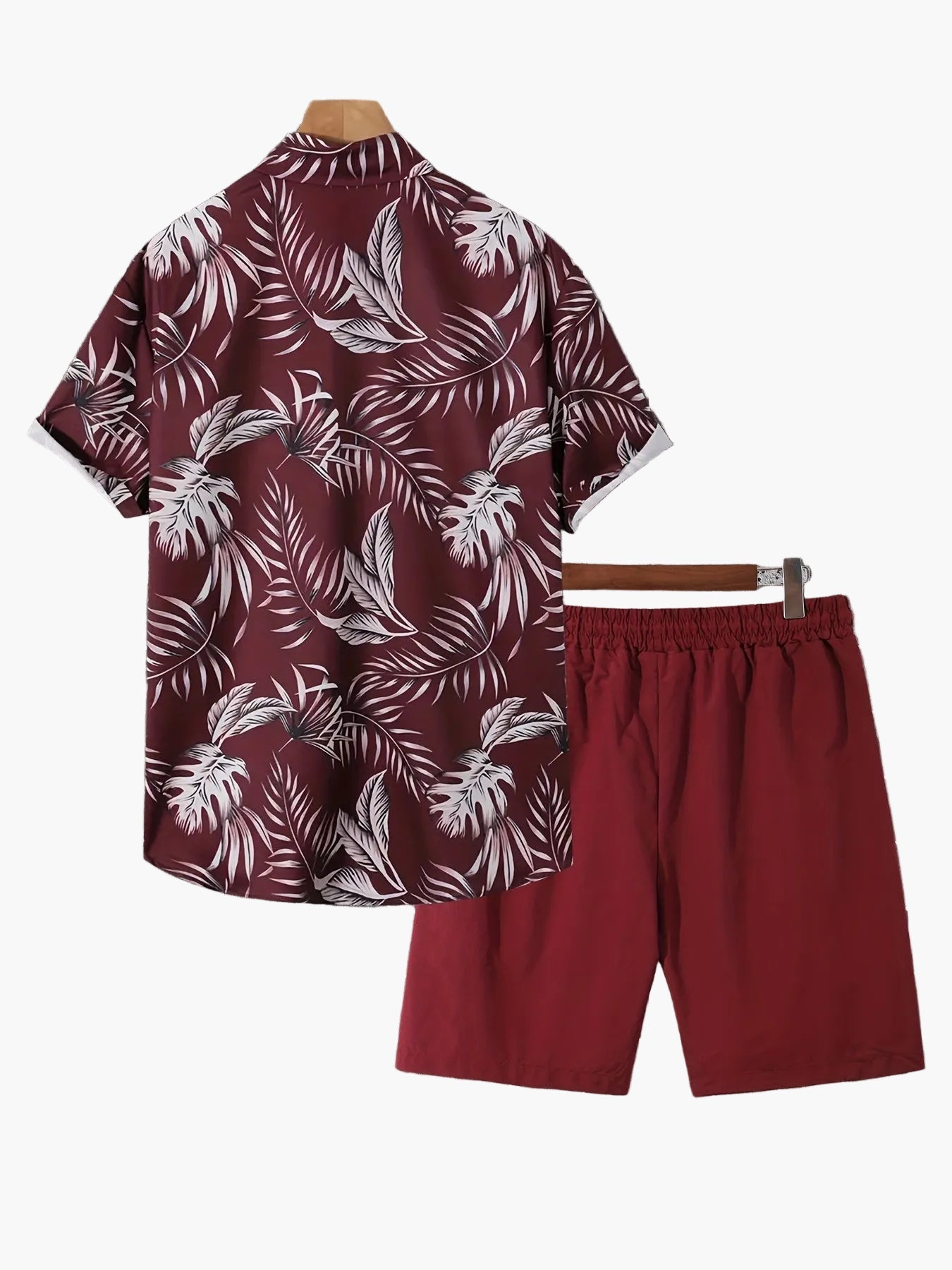 Hugh | Herren Sommer Set Relaxed Fit Freizeit Kurzarmhemd Tropischer Print Shorts