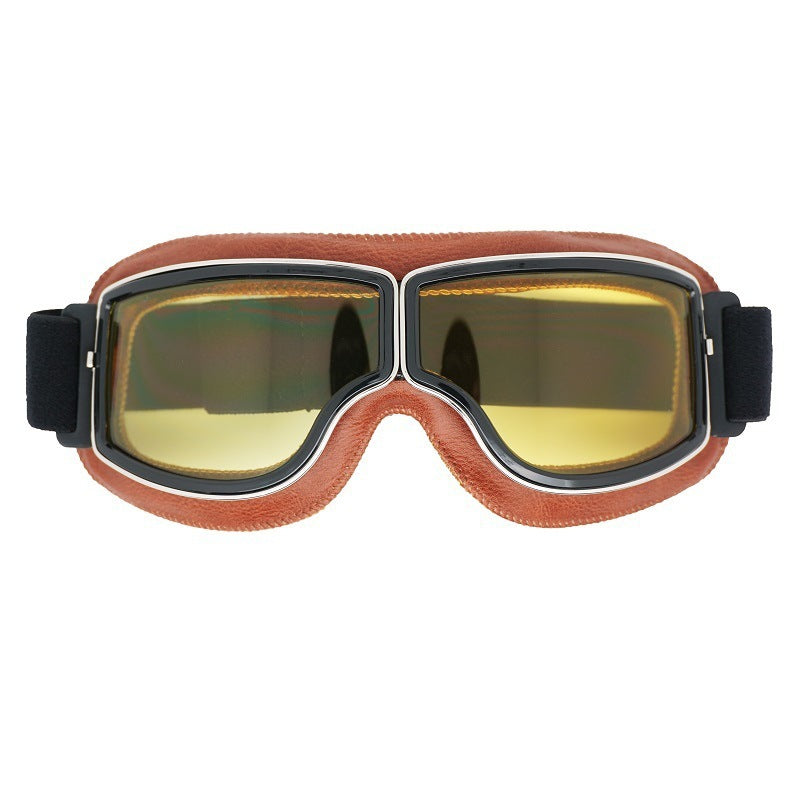 Leonard | Retro Motorradbrille Herren Polarisiert UV-Schutz Freizeit Vintage Pilotenbrille