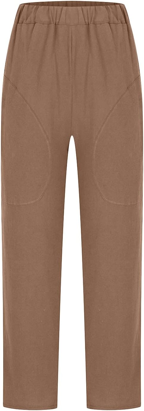 Damen Leinenhose Relaxed Fit Casual Elegant