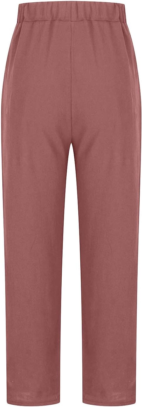 Damen Leinenhose Relaxed Fit Casual Elegant