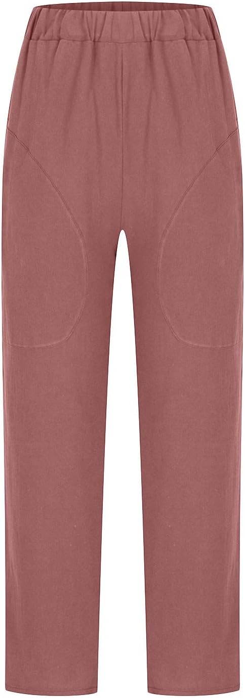 Damen Leinenhose Relaxed Fit Casual Elegant