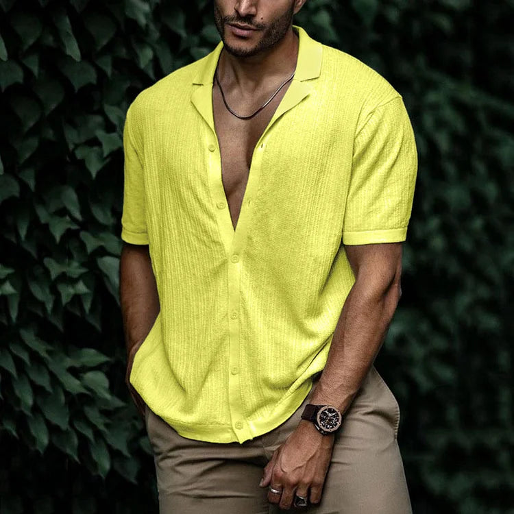 Hemd Kurzarm Herren – Kurzarmhemd Sommer Casual Regular Fit | Herren Hemden Kurzarm, Leicht & Atmungsaktiv