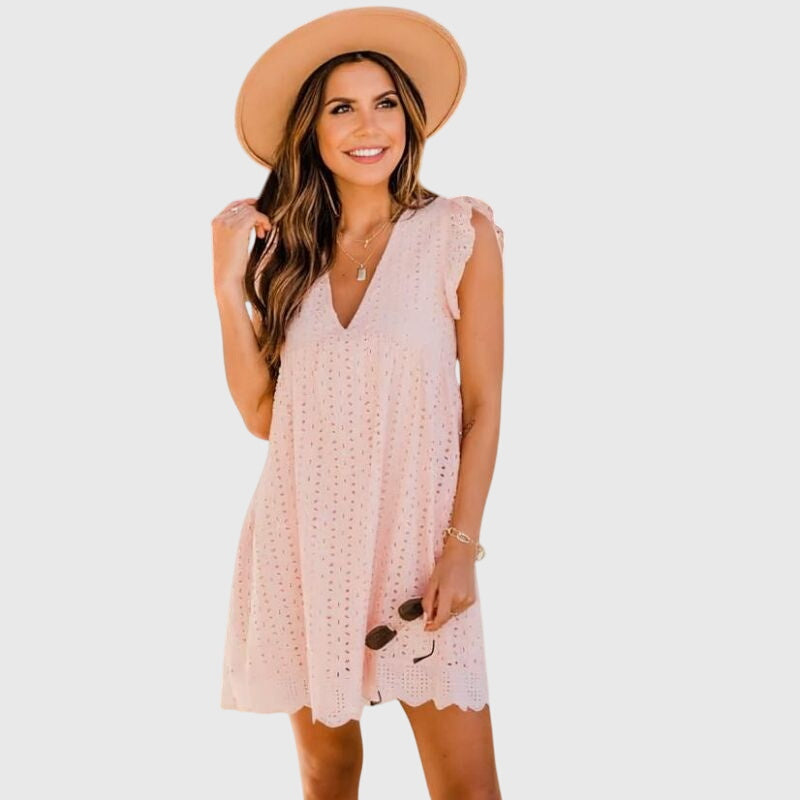 Damen Ärmelloses Mini-Kleid Relaxed Fit Casual Sommer