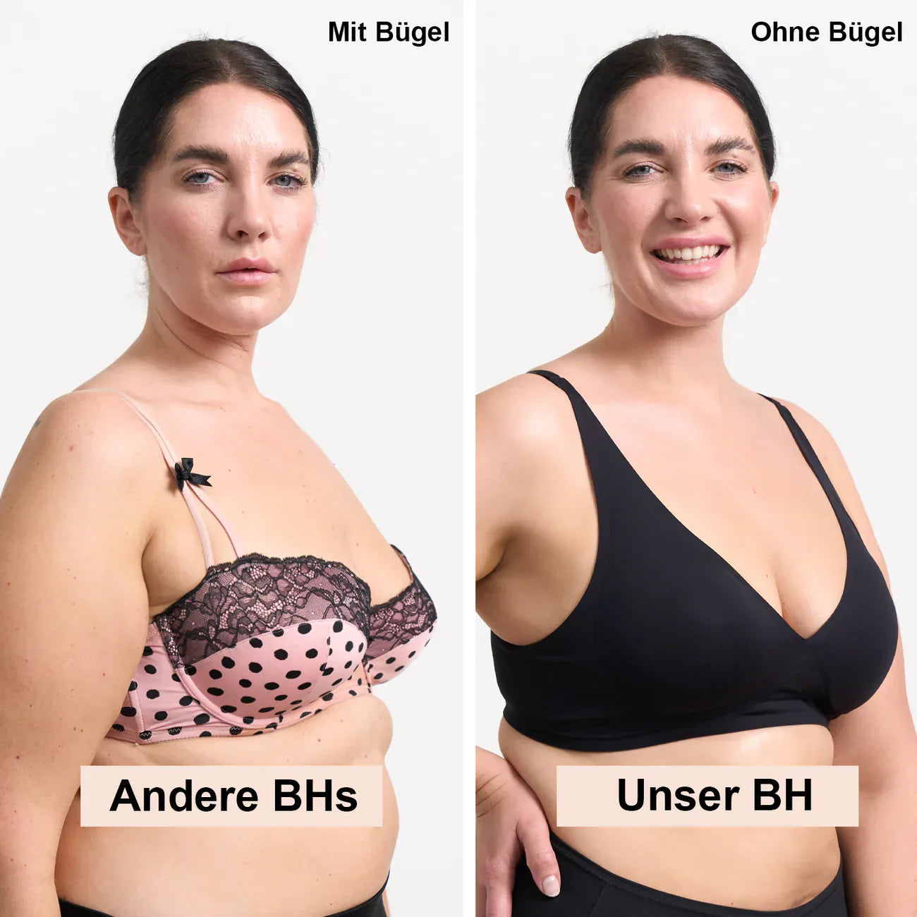 Damen Push-up-BH ohne Bügel Komfort Freizeit