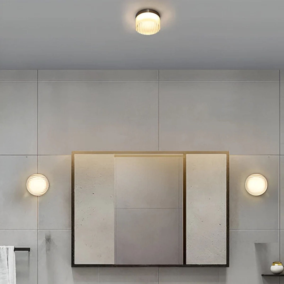 Wandleuchte Minimalistisch Bernstein Glas Innen- und Außenbereich