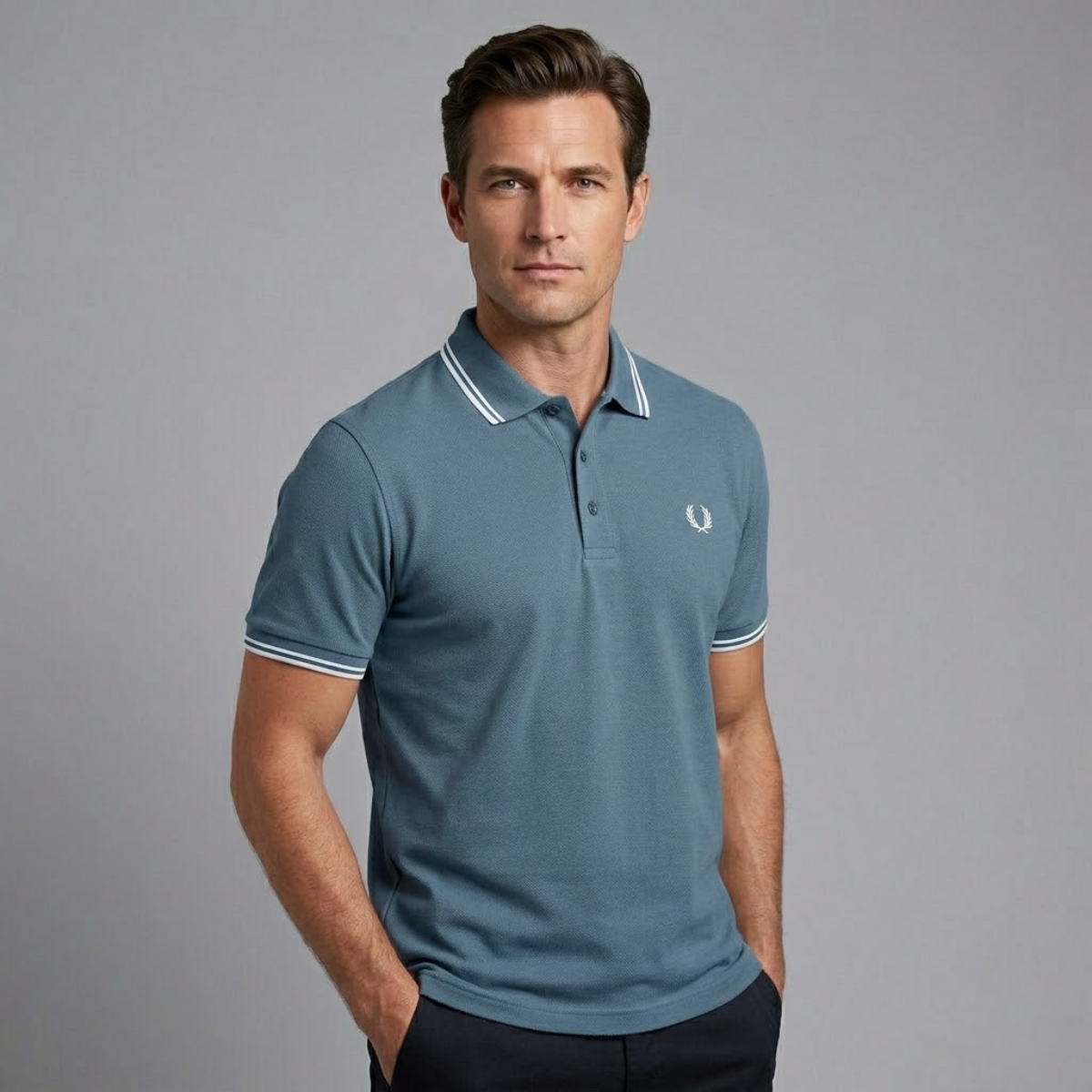 Polohemd Herren Slim Fit Freizeit Modern