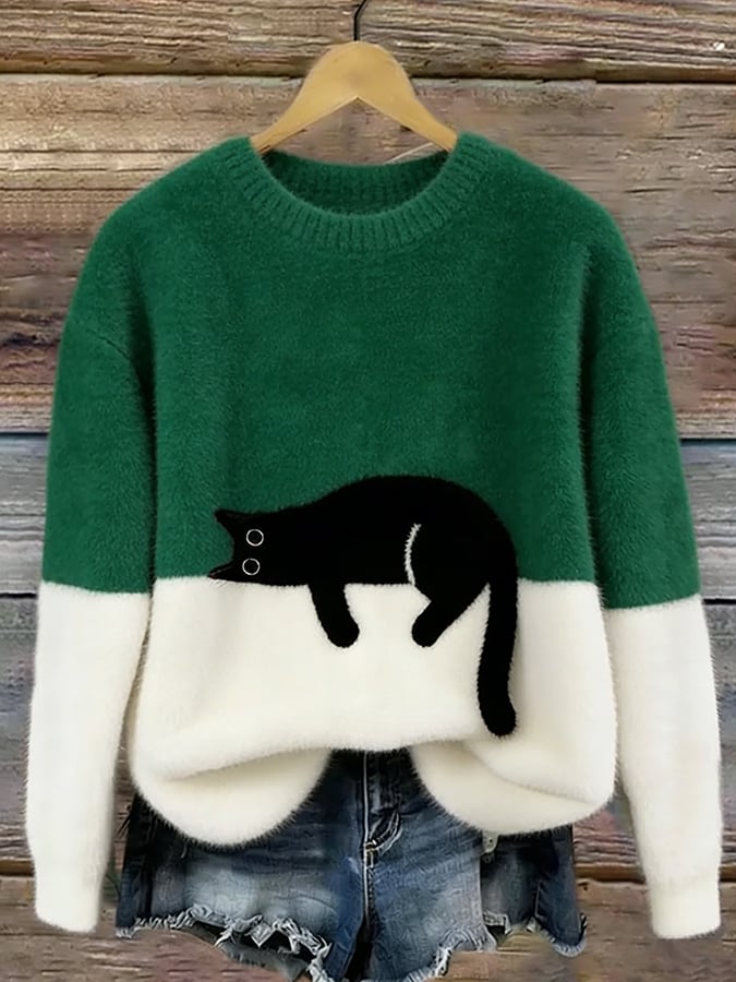 Tina I Damenpullover Relaxed Fit Freizeit mit verspieltem Muster