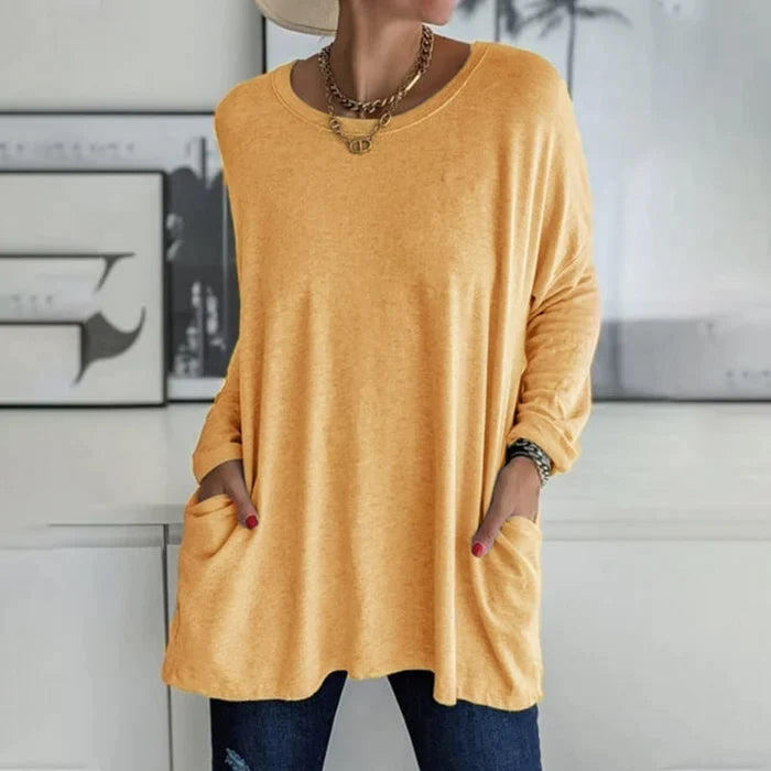 Damen Loose Fit Oberteil Casual Lässig Komfortabel