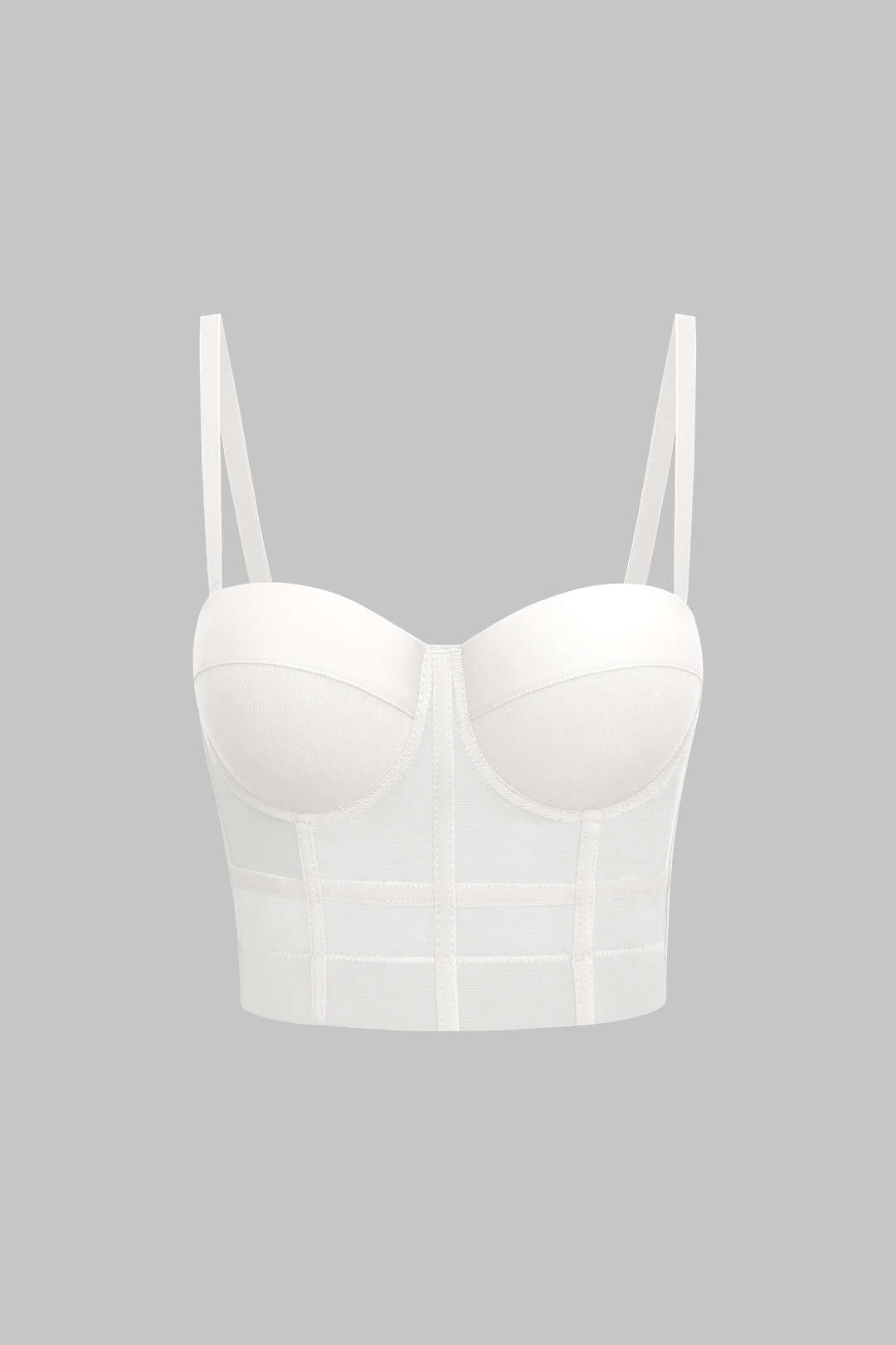 Bustier Top Damen Transparent Slim Fit Festlich