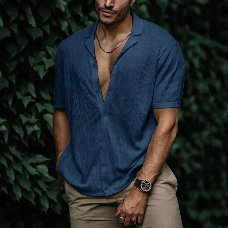 Hemd Kurzarm Herren – Kurzarmhemd Sommer Casual Regular Fit | Herren Hemden Kurzarm, Leicht & Atmungsaktiv
