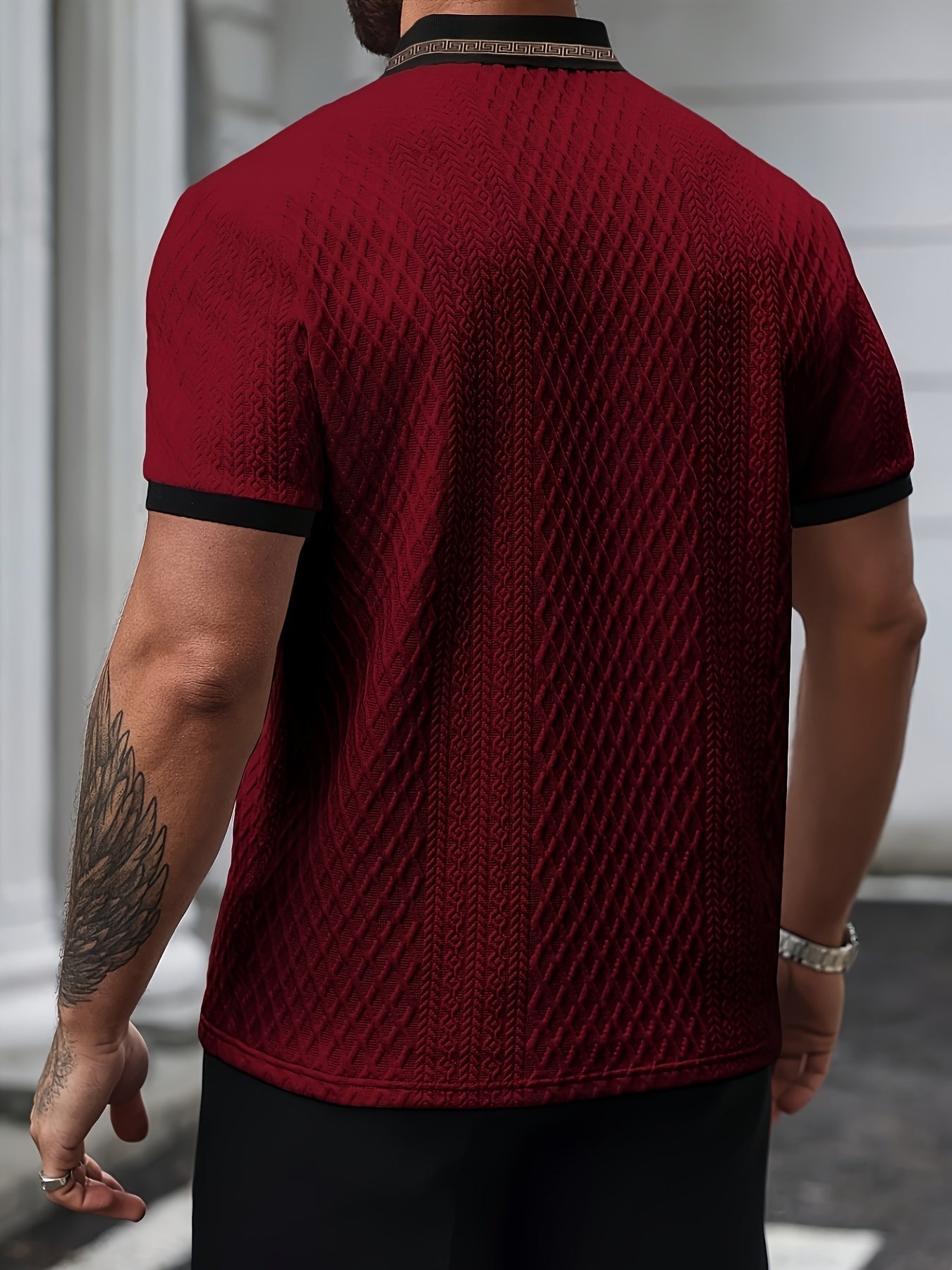 Poloshirt Herren Regular Fit Freizeit Farbblock Sommer