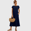 Damen Midi-Kleid Relaxed Fit Freizeit bequem sommerlich