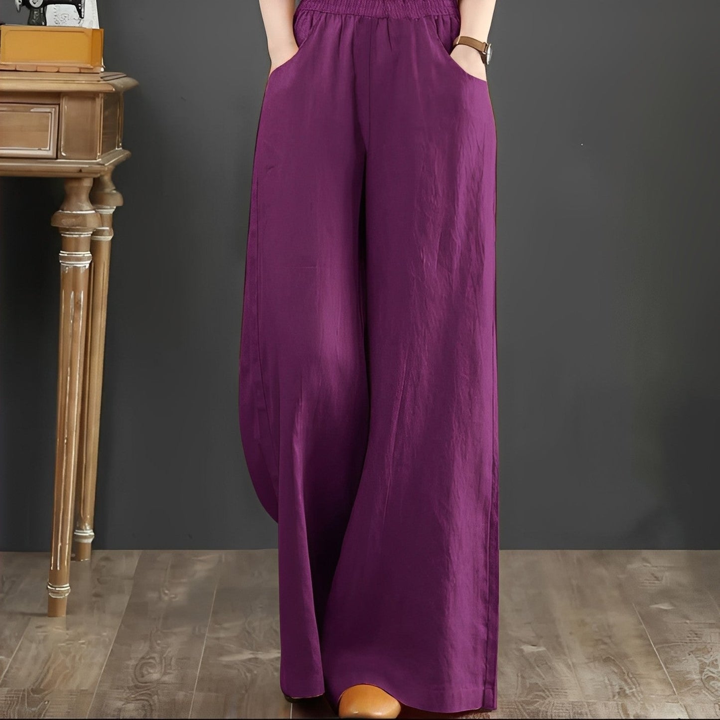 Damen Stoffhose Relaxed Fit Freizeit Sommer